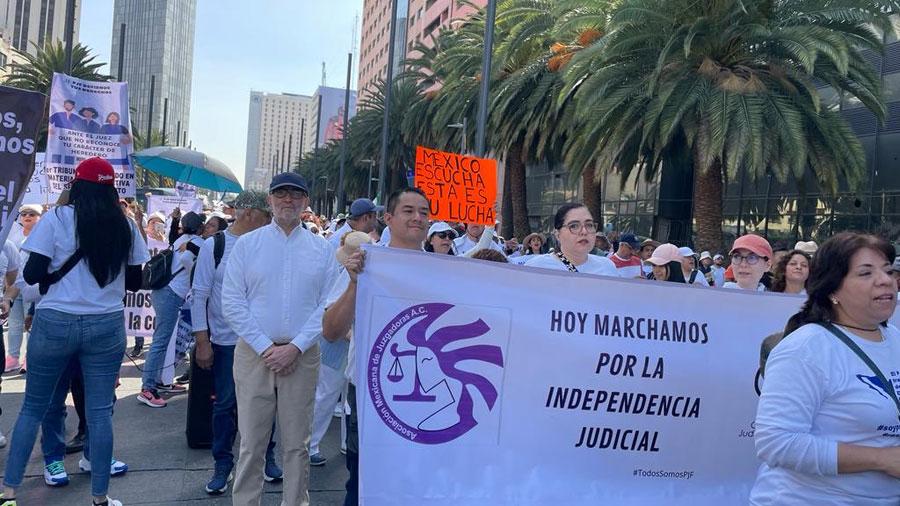 Protesta de trabajadores del Poder Judicial en México