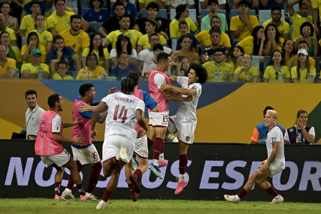 Venezuela consiguió un empate en los últimos minutos ante Brasil