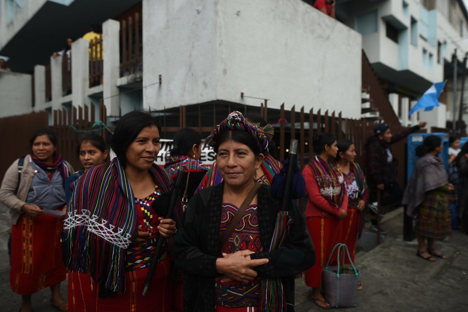 Autoridades indígenas realizan caminata en la zona 1 capitalina
