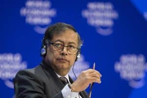 Gustavo Petro, presidente de Colombia, en el Foro Mundial de Davos 2024