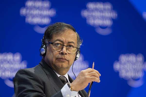 Gustavo Petro, presidente de Colombia, en el Foro Mundial de Davos 2024