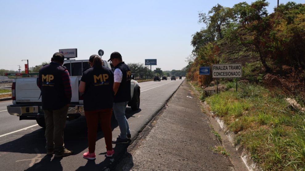 Fiscalía contra la Corrupción realiza diligencia de inspección en la Autopista Palín-Escuintla