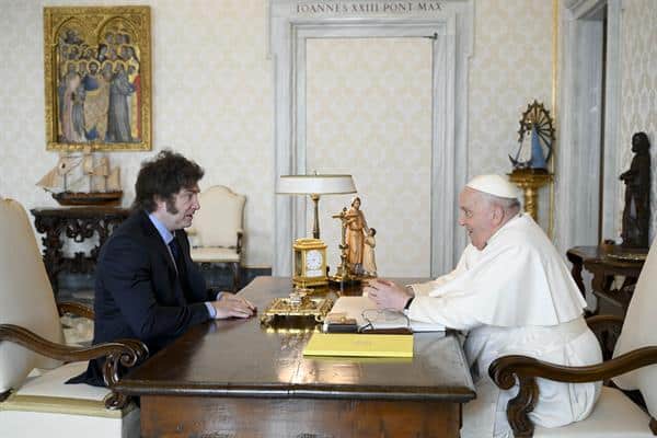 Reunión de Javier Milei con el papa Francisco, febrero 2024