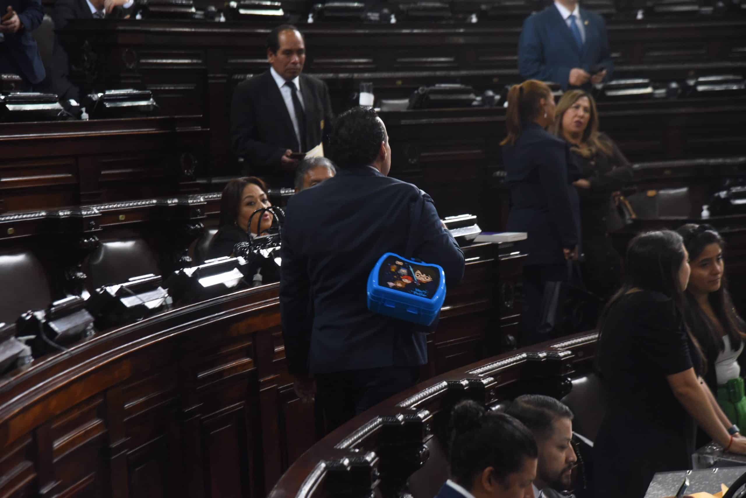 diputados con loncheras en el Congreso