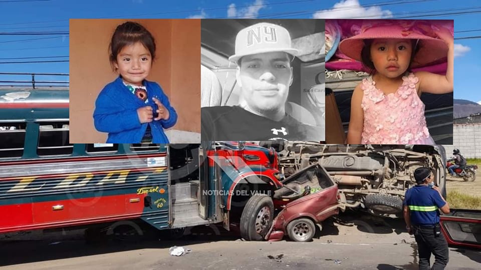 padre e hijas mueren tras accidente en Quetzaltenango