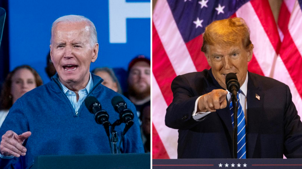 Joe Biden y Donald Trump combo, elecciones EE. UU. 2024
