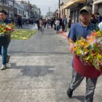 Procesión de La Reseña, Jesús de la Merced, a su paso por el parque Colón