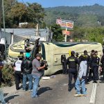 Accidente de bus extraurbano en Km.19.5 de ruta Interamericana