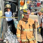 Accidente de bus extraurbano en Km.19.5 de ruta Interamericana