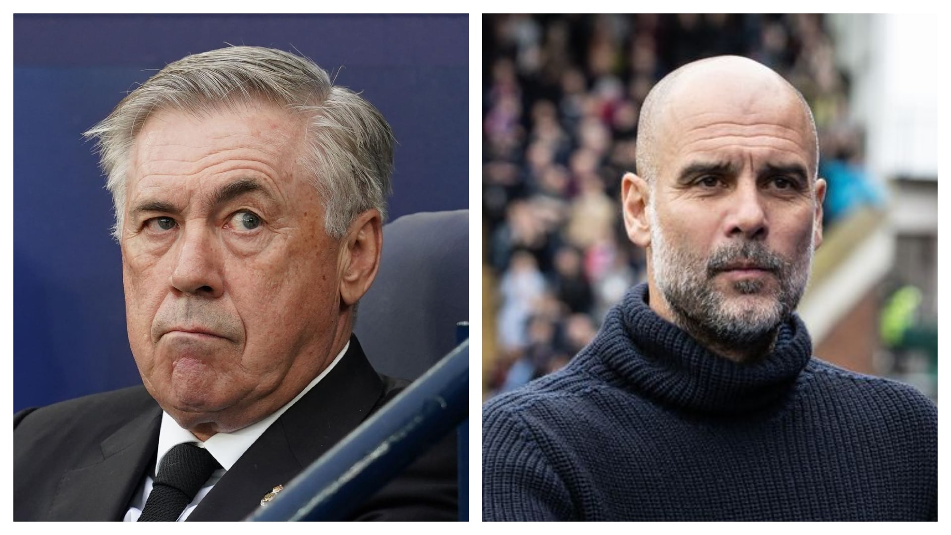 Pep Guardiola y Carlo Anceltti