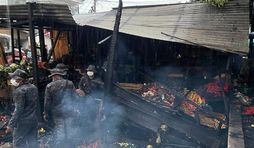 incendio en mercado de Puerto San José, Escuintla