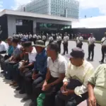 Veteranos militares protestan en la capital