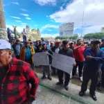 Veteranos militares protestan en la capital