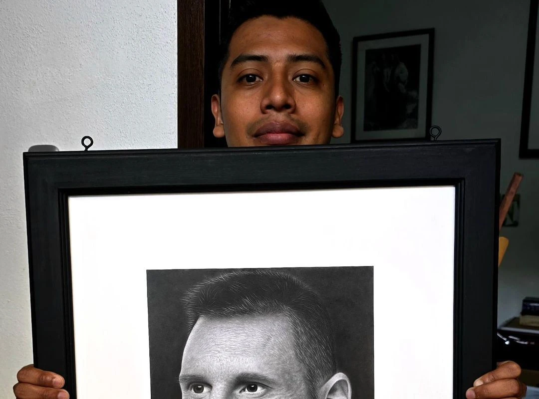 Rudy Niz realiza retrato de Messi