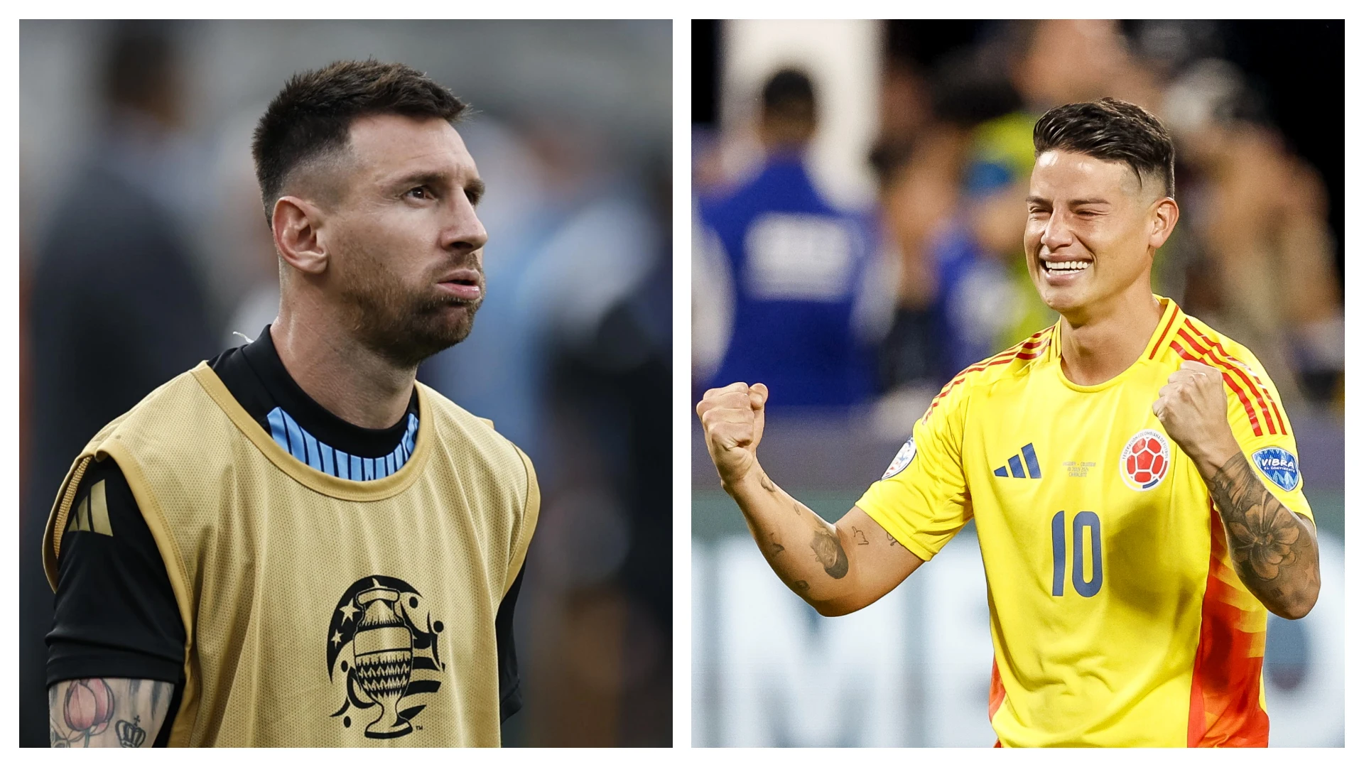 Lionel Messi y James Rodríguez