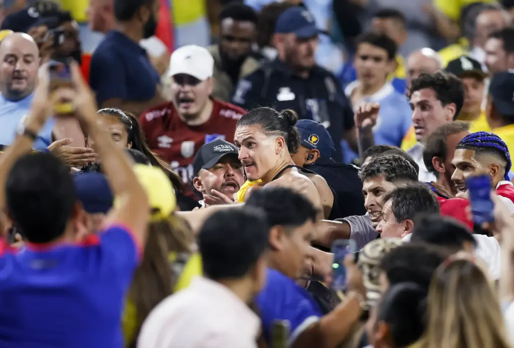 Pelea de jugadores de Uruguay