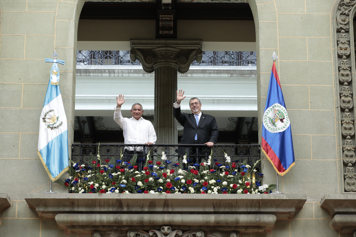 Reunión del primer ministro de Belice, John Briceño, y el presidente Bernardo Arévalo