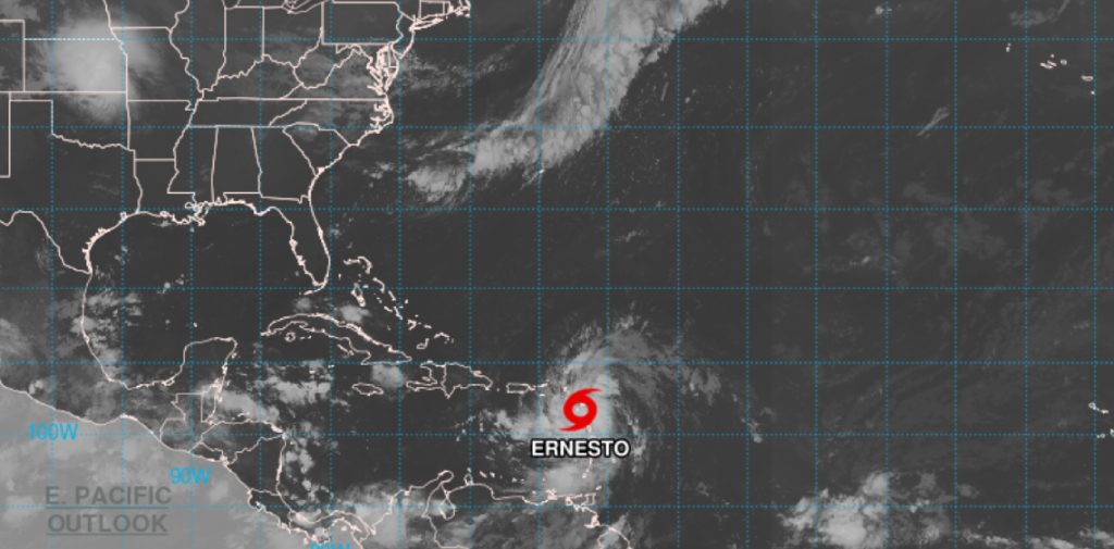 Tormenta tropical Ernesto, agosto 20244