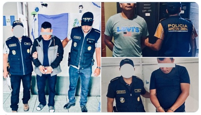 Capturan a agentes de PNC señalados de ejecución extrajudicial