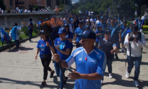 salida de antorchas en el Obelisco por independencia de Guatemala - septiembre 2024