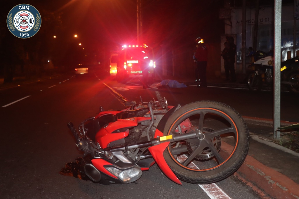 accidente de motorista en zona 11