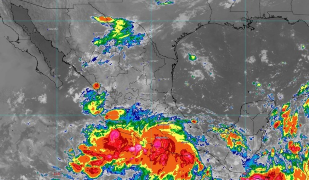 Huracán John en el sur de México