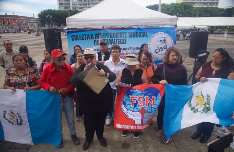 Colectivo Independiente Sindical Guatemalteco brinda conferencia para pedir diálogo con Arévalo