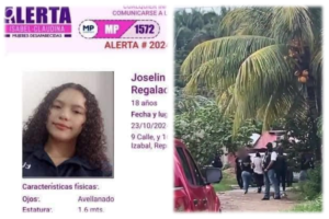 Joselin Judith Arias Regalado, mujer embarazada desaparecida en Puerto Barrios, Izabal