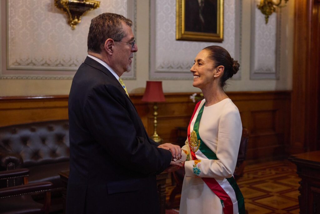 El mandatario Bernardo Arévalo se reunió con la presidenta de México, Claudia Sheinbaum