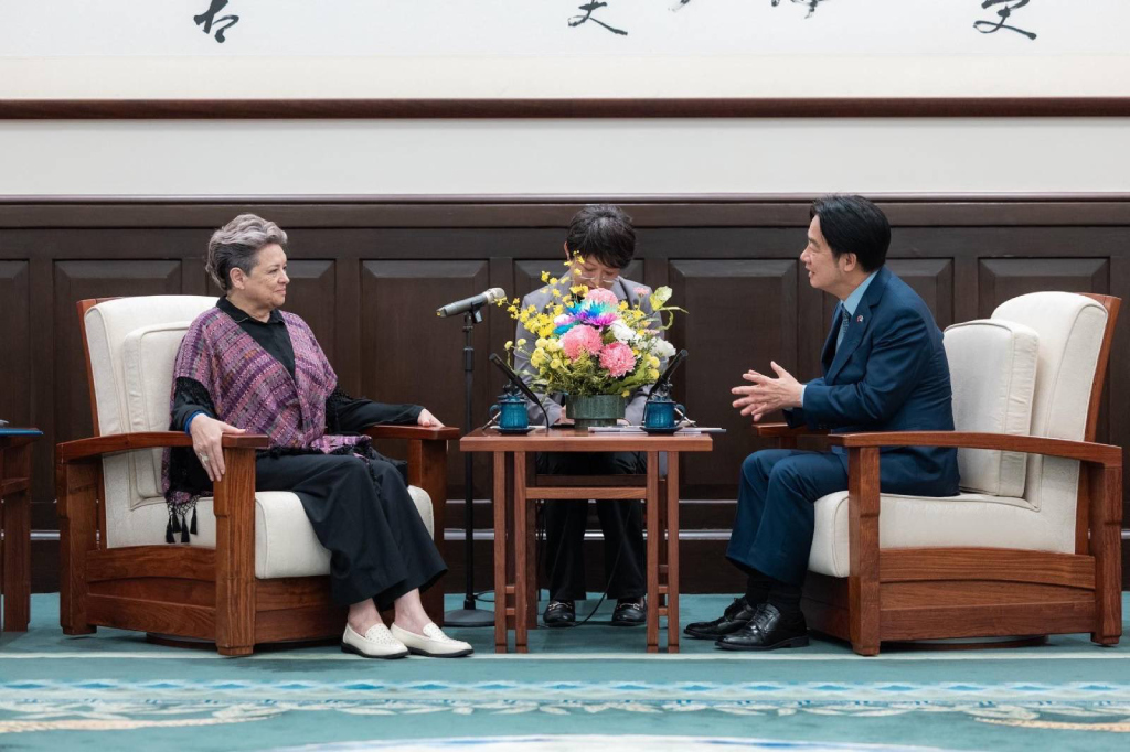 Presidente de Taiwán recibe a la primera dama de Guatemala, Lucrecia Peinado