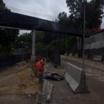 trabajos de demolición del puente Adolfo Mijangos López