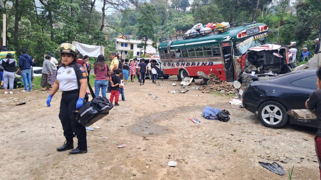 accidente de bus en Quetzaltenango