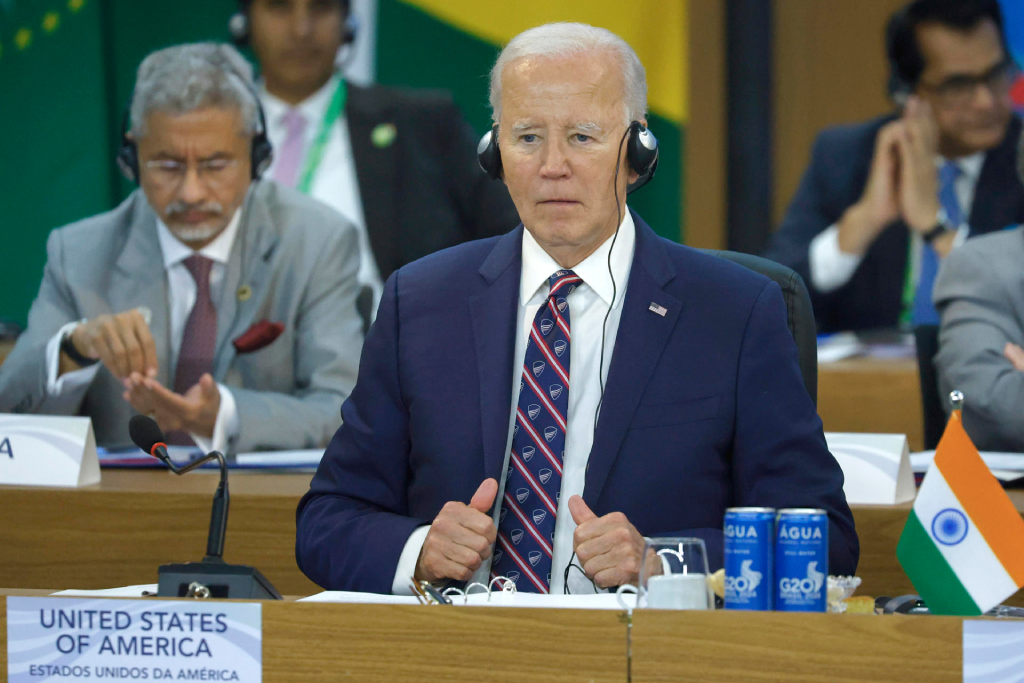 Joe Biden en la cumbre del G20 en Rio de Janeiro