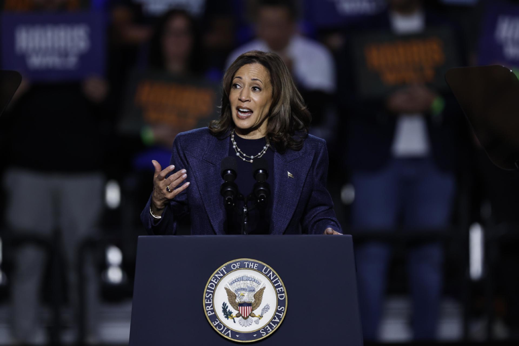 Kamala Harris en mitin en EE. UU.