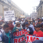 Manifestación del magisterio liderado por Joviel Acevedo recorre la capital