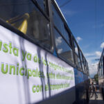 Pilotos de buses de Transurbano protestan en la capital