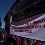 Pilotos de buses de Transurbano protestan en la capital