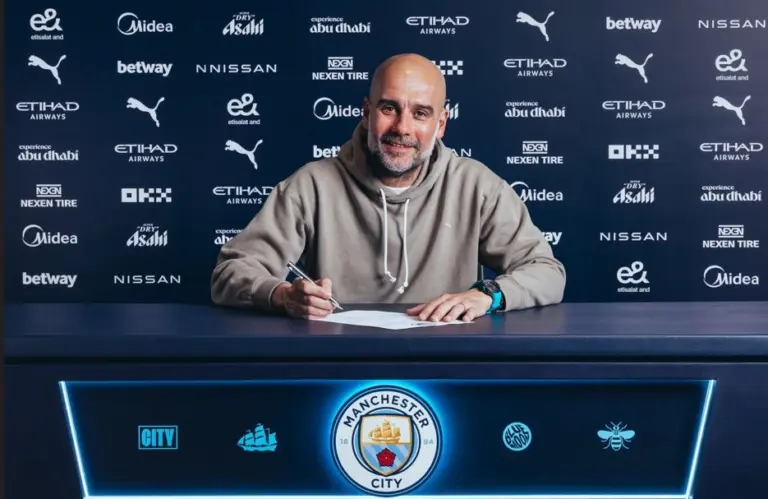 Pep Guardiola renueva contrato con Manchester City hasta 2