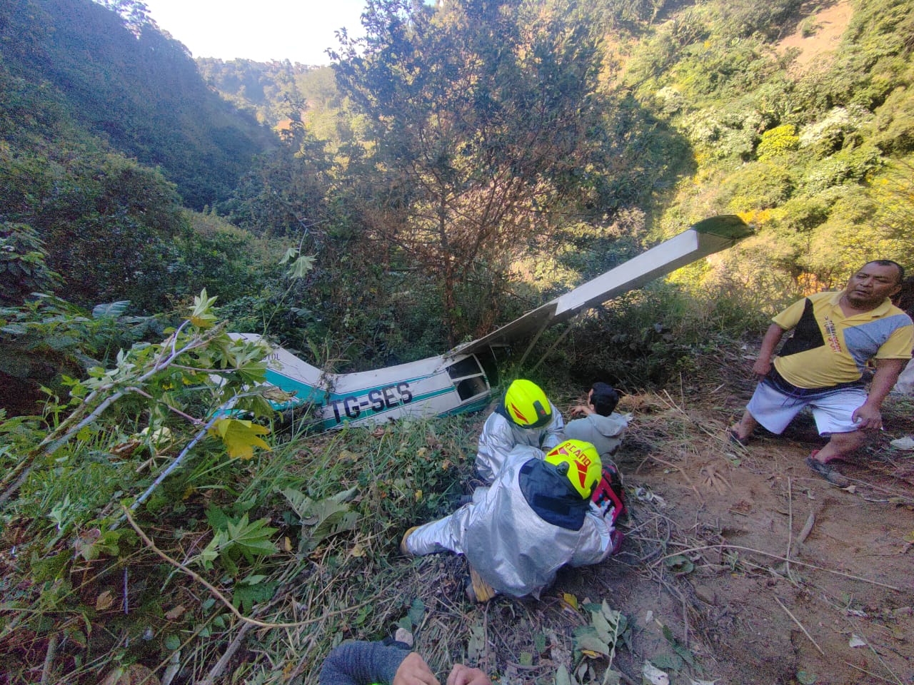 Se registra accidente aéreo en zona 13