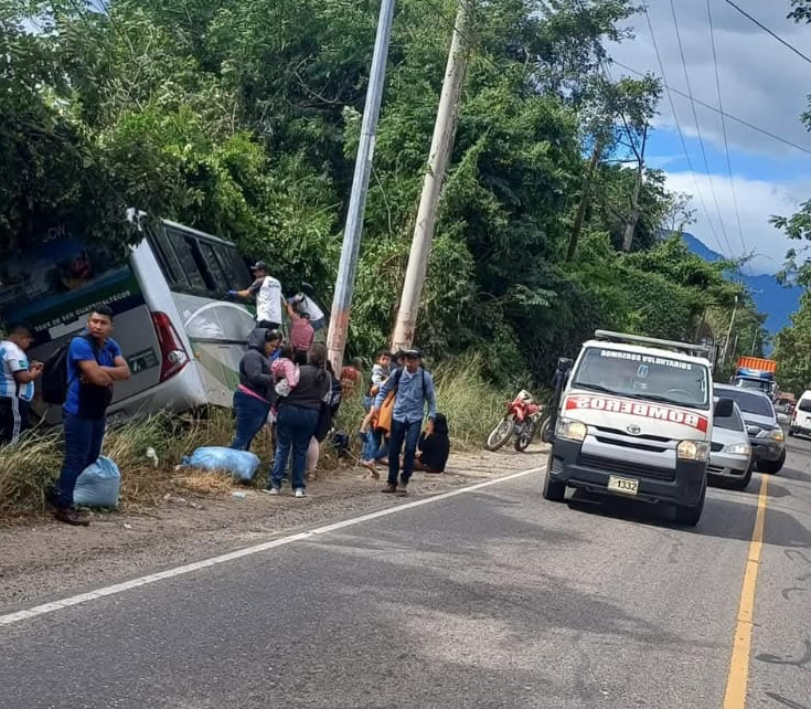 accidente de bus en ruta a Estanzuela, Zacapa